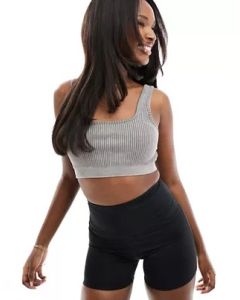 Seamless rib sport bra